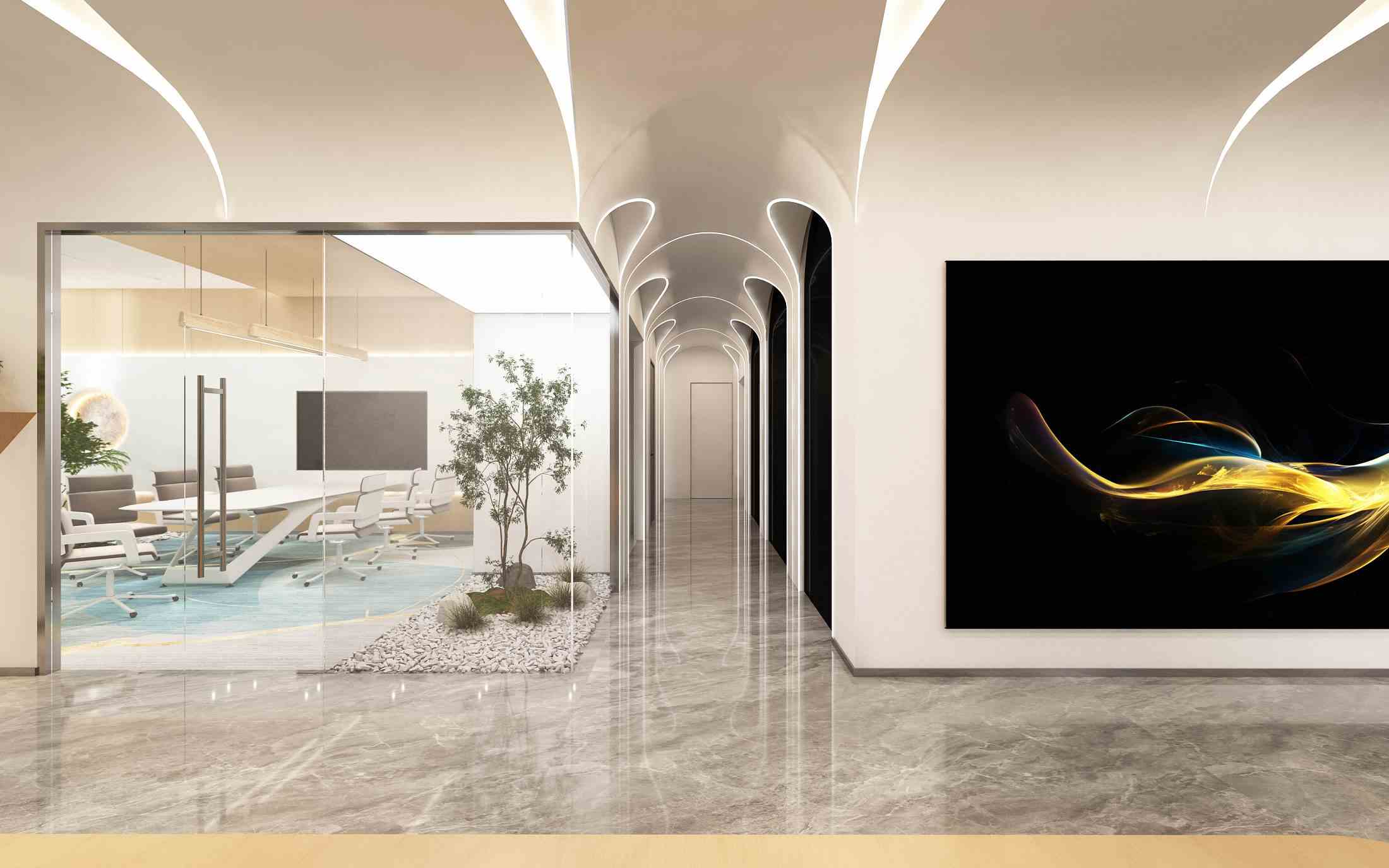 工銀大廈工商銀行(上海)貴賓接待辦公室裝修案例